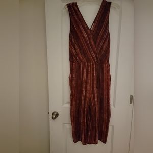 Burgundy one piece jumpsuit